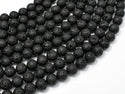 Black Lava Beads, Round, 8mm-Gems: Round & Faceted-BeadDirect
