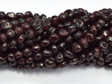Red Garnet Beads, 6x7mm, Pebble Nugget Beads-BeadDirect