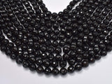 Agate Beads- Black, 10mm Faceted Round-Agate: Round & Faceted-BeadDirect