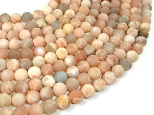 Matte Sunstone Beads, 8mm Round Beads-Gems: Round & Faceted-BeadDirect