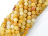 Yellow Jade Beads, Round, 6mm, 15.5 Inch-Gems: Round & Faceted-BeadDirect
