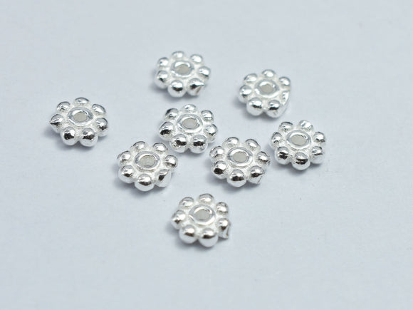 10pcs 925 Sterling Silver 4.2mm Daisy Spacer-BeadDirect