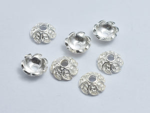 4pcs 925 Sterling Silver Bead Caps, 7x3mm-BeadDirect