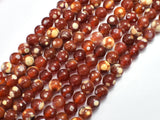 Fire Agate - Red & White 8mm Round-BeadDirect