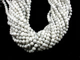 White Howlite Beads, Faceted Round, 6 mm-Gems: Round & Faceted-BeadDirect