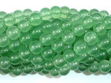 Jade Beads, Green, 8mm Round Beads-BeadDirect