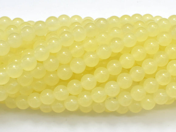 Jade - Lemon, 6mm (6.3mm) Round-Gems: Round & Faceted-BeadDirect