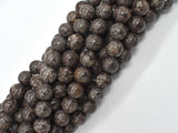 Brown Snowflake Obsidian Beads, Round, 10mm-BeadDirect