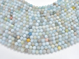 Matte Aquamarine Beads, 6mm (6.5mm) Round-BeadDirect