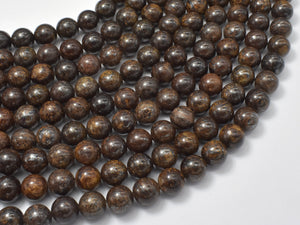 Bronzite Beads, 8mm Round Beads-Gems: Round & Faceted-BeadDirect