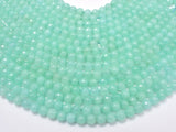 Jade Beads, Light Green, 6mm Faceted Round-Gems: Round & Faceted-BeadDirect