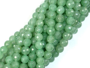 Green Aventurine, 6mm Faceted Round Beads-Gems: Round & Faceted-BeadDirect