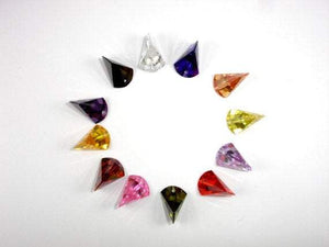CZ beads, 11x16mm Faceted Axe-Cubic Zirconia-BeadDirect