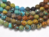 Natural Turquoise, 4mm (4.5mm), Micro Faceted Round-BeadDirect