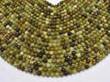Green Garnet Beads, 6mm (6.5mm) Round Beads-BeadDirect