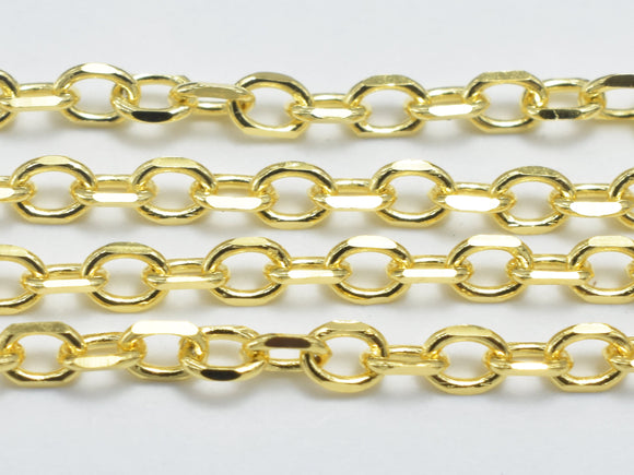 1foot 24K Gold Vermeil Oval Chain, 925 Sterling Silver Chain, Oval Chain, Jewelry Chain, 1.8x2.3mm-Metal Findings & Charms-BeadDirect