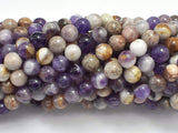 Chevron Amethyst Beads, 6mm Round-Gems: Round & Faceted-BeadDirect