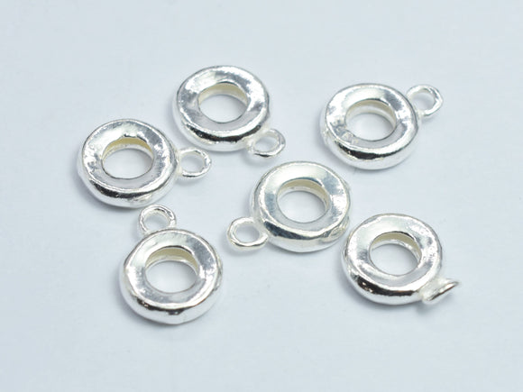 2pcs 925 Sterling Silver Bead Connector Rondelle 7.8x2.2mm-BeadDirect