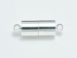 10pcs 6x19mm Magnetic Cylinder Clasp-Silver, Plated Brass-Metal Findings & Charms-BeadDirect