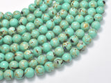 Shell Turquoise Howlite-Green, 8mm (8.5mm)-BeadDirect