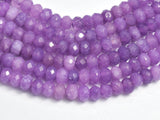 Jade -Lavender 3x4mm Faceted Rondelle, 14.5 Inch-BeadDirect