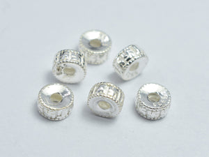 6pcs 925 Sterling Silver Beads, 4.7x2.2mm Spacer Beads-BeadDirect