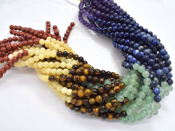 Chakra Gemstone Beads, 6mm Round-Gems: Round & Faceted-BeadDirect