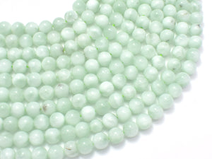 Green Angelite Beads, 6mm, Round, 15 Inch-BeadDirect