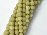 Matte Jade Beads, Olive Green, 8mm (8.4mm)-Gems: Round & Faceted-BeadDirect