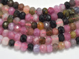 Watermelon Tourmaline Beads, 2.8x4mm Micro Faceted Rondell-Gems:Assorted Shape-BeadDirect
