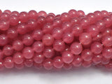 Jade Beads-Rose Red, 8mm-Gems: Round & Faceted-BeadDirect