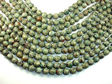 Aqua Terra Jasper Beads, Rough Round, 12mm-BeadDirect