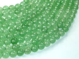 Jade Beads, Green, 8mm Round Beads-BeadDirect