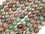 Red Green Garnet, 8mm Round Beads-BeadDirect