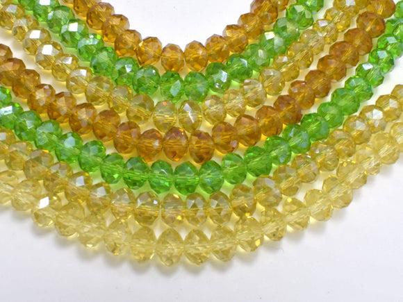 3 strands Crystal Glass Beads, 4x6mm Faceted Rondell Beads, 8 Inch-Pearls & Glass-BeadDirect