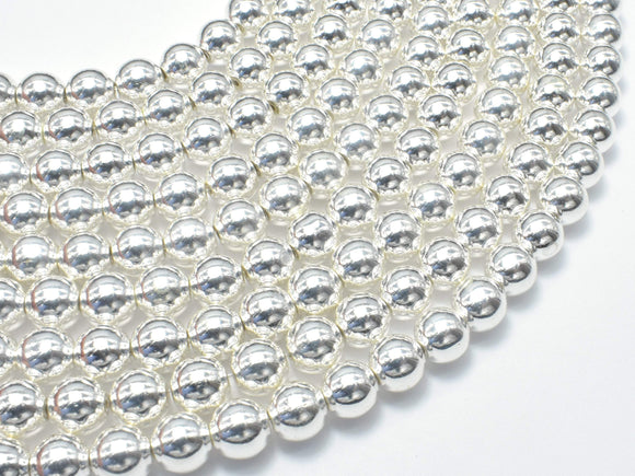 Hematite Beads-Silver, 8mm-Gems: Round & Faceted-BeadDirect