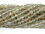 Gray Agate Beads, 4mm Faceted Round-Agate: Round & Faceted-BeadDirect