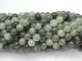 Green Rutilated Quartz Beads, 8mm Round Beads-Gems: Round & Faceted-BeadDirect