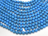 Howlite Turquoise Beads, Blue, 10mm Round Beads-Gems: Round & Faceted-BeadDirect