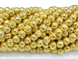 Lava-Gold Plated, 6mm (6.7mm) Round-Gems: Round & Faceted-BeadDirect