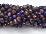 Tiger Eye - Purple, 8mm, Round-BeadDirect