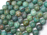 Chrysocolla-Natural , 10mm Round Beads-Gems: Round & Faceted-BeadDirect