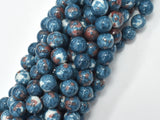 Rain Flower Stone, Gray, 8mm Round Beads-Gems: Round & Faceted-BeadDirect