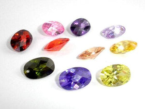 CZ beads, Faceted Oval Beads-Cubic Zirconia-BeadDirect