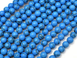 Howlite Turquoise Beads, Blue, 6mm Round Beads-Gems: Round & Faceted-BeadDirect