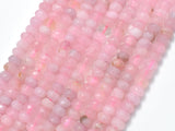 Madagascar Rose Quartz Beads, 4x6mm (3.5x5.5mm) Faceted Rondelle-Gems:Assorted Shape-BeadDirect