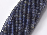 Iolite Beads, 2x3mm Micro Faceted Rondelle-Gems:Assorted Shape-BeadDirect