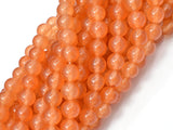 Jade Beads-Orange, 8mm Round Beads-Gems: Round & Faceted-BeadDirect
