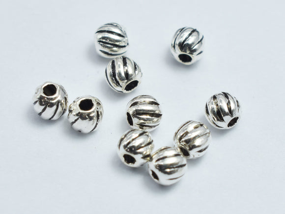 30pcs 925 Sterling Silver Beads-Antique Silver 3x2.6mm-BeadDirect