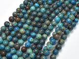 Blue Calsilica Jasper Beads, 6mm (6.7mm) Round Beads-BeadDirect